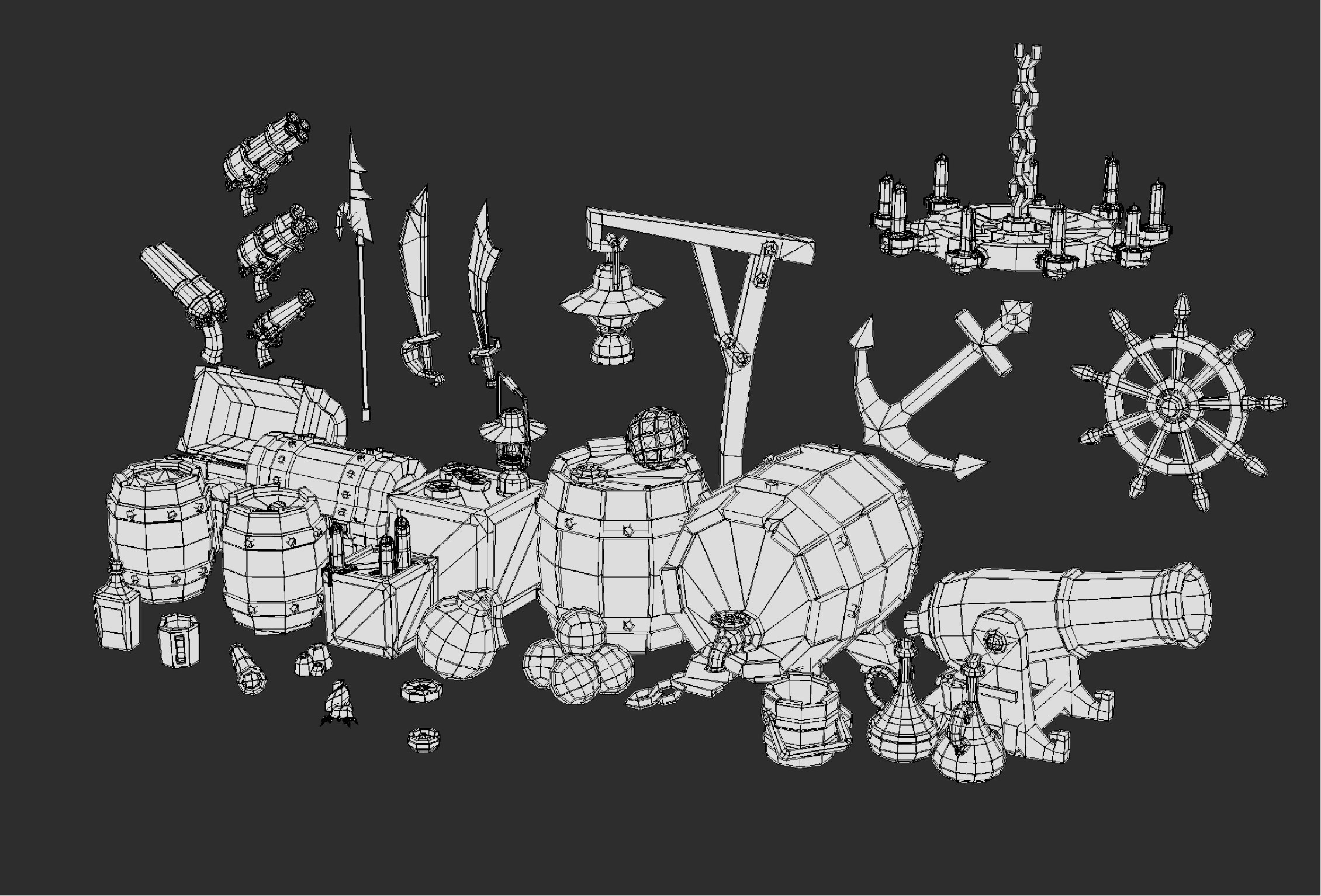 Accessoires de pirate en fil de fer
